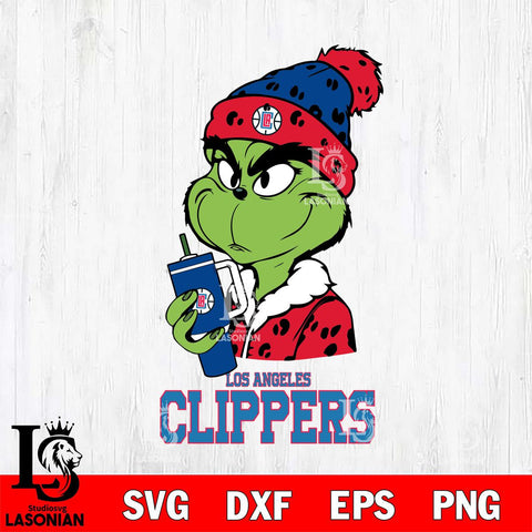 Los Angeles Clippers Grinch Bougie Leopard Svg Eps Dxf Png File, Digital Download, Instant Download