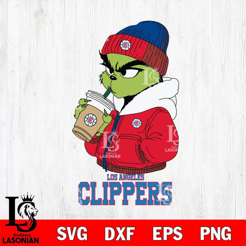Los Angeles Clippers Grinch Bougie Sport Svg Eps Dxf Png File, Digital Download, Instant Download
