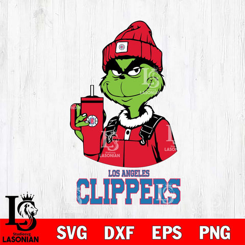 Los Angeles Clippers Grinch Football Christmas Cut Files Cricut, Svg Dxf Eps Png file , Silhouette