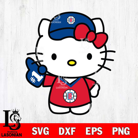 Los Angeles Clippers Hello Kitty basketball 2 Svg Eps Dxf Png File, Digital Download, Instant Download