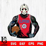 Los Angeles Clippers Jason Voorhees Horror basketball SVG DXF EPS PNG FILE, NBA File Cut,Halloween Digital Download,Instant Download, Silhouette