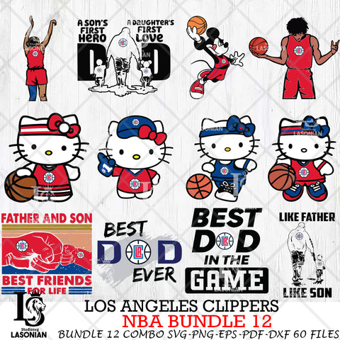 Los Angeles Clippers NBA Bundle 12 Svg Eps Dxf Png File, Digital Download, Instant Download