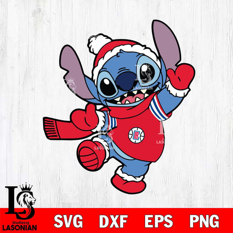 Los Angeles Clippers Stitch Disney Christmas Svg Dxf Eps Png file, Digital download,Clipart, Cut Files Cricut , Silhouette