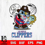 Los Angeles Clippers Stitch Freddy Krueger Halloween Svg Eps Dxf Png File, Digital Download, Instant Download