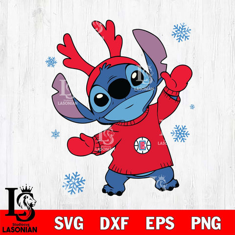 Los Angeles Clippers Stitch Santa Christmas Svg Dxf Eps Png file, Digital download,Clipart, Cut Files Cricut , Silhouette