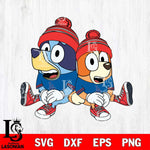 Los Angeles Dodgers Bluey & Bingo Christmas Svg Eps Dxf Png File, Digital Download, Instant Download