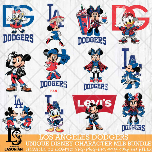 Los Angeles Dodgers Disney character MLB Bundle 12 – lasoniansvg
