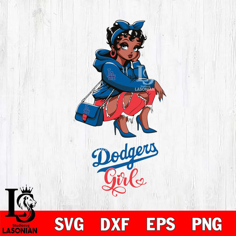 Los Angeles Dodgers Fashion Black Fan Girl Betty Boop