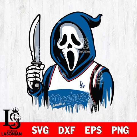 Los Angeles Dodgers Ghostface 6 Svg Eps Dxf Png File, Digital Download, Instant Download