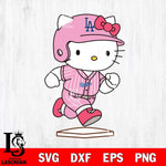 Los Angeles Dodgers Hello Kitty slide base SVG DXF EPS PNG FILE, MLB File Cut,Hello Kitty Digital Download,Instant Download, Silhouette