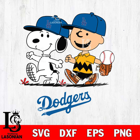 Los Angeles Dodgers Peanuts Sport walk Svg Eps Dxf Png File, MLB File Cut,Digital Download,Instant Download,MLB Svg Files