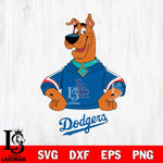 Los Angeles Dodgers Scooby Svg Eps Dxf Png File,MLB File Cut ,Baseball Digital Download , Instant Download, Cut Svg Files