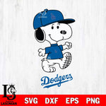 Los Angeles Dodgers Snoopy Baseball Svg Eps Dxf Png File, MLB File Cut,Digital Download,Instant Download,MLB Svg Files