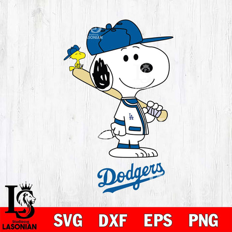 Los Angeles Dodgers Snoopy sport Svg Eps Dxf Png File, MLB File Cut,Digital Download,Instant Download,MLB Svg Files