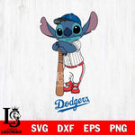 Los Angeles Dodgers Stitch Baseball bat SVG DXF EPS PNG FILE, MLB File Cut, Digital Download,Instant Download, Silhouette, Stitch Cricut