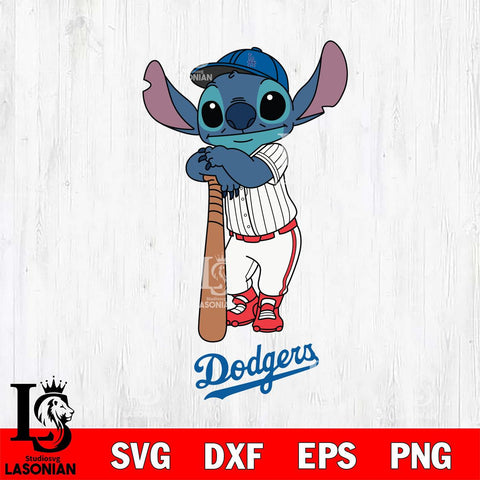 Los Angeles Dodgers Stitch Baseball bat SVG DXF EPS PNG FILE, MLB File Cut, Digital Download,Instant Download, Silhouette, Stitch Cricut