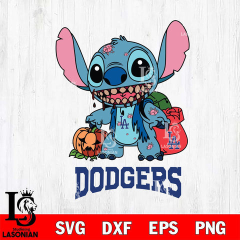 Los Angeles Dodgers Stitch Zombie Svg Eps Dxf Png File, MLB svg, Digital Download, Instant Download