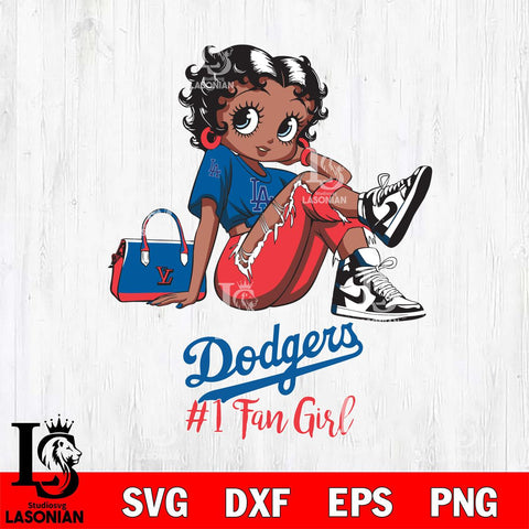 Los Angeles Dodgers #1 Black Fan Girl Betty Boop