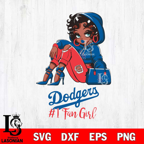 Los Angeles Dodgers #1 beauty Black Fan Girl