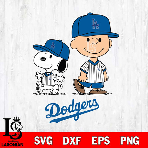 Los Angeles Dodgers snoopy and charlie brown sport Svg Eps Dxf Png File, MLB File Cut,Digital Download,Instant Download,MLB Svg Files
