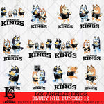 Los Angeles Kings Bluey Dace Mode NHL Bundle 12 SVG Eps Dxf Png File, Digital Download, Instant Download