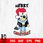 Los Angeles Kings Bluey Merry Christmas Bluey Santa Claus Svg Eps Dxf Png File, Digital Download