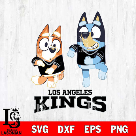 Los Angeles Kings Bluey with Chilli Dance Svg Eps Dxf Png File, Digital Download, Instant Download