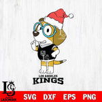 Los Angeles Kings Christmas Bluey Honey Sport Svg, Christmas Svg , NHL svg , Digital Download, dxf eps png pdf file