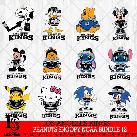 Los Angeles Kings Disney Hockey NHL Bundle 12 SVG DXF EPS PNG FILE,NHL Bundle File Cut,Disney Digital Download,Instant Download, Silhouette