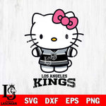Los Angeles Kings Hello Kitty NHL Hockey SVG DXF EPS PNG FILE,NHL File Cut,Disney Digital Download,Instant Download, Silhouette