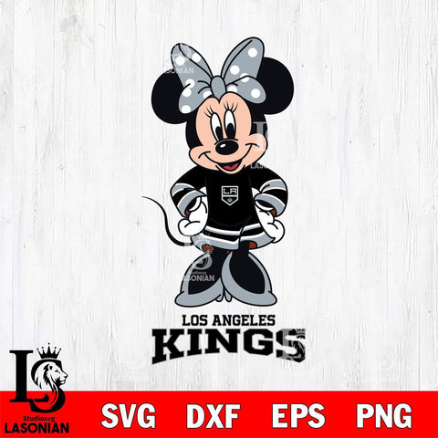 Los Angeles Kings Minnie Mouse NHL Hockey SVG DXF EPS PNG FILE,NHL File Cut,Disney Digital Download,Instant Download, Silhouette