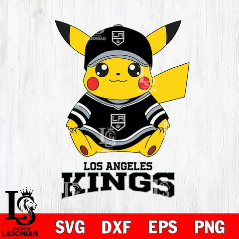 Los Angeles Kings Pikachu NHL Hockey SVG DXF EPS PNG FILE,NHL File Cut,Disney Digital Download,Instant Download, Silhouette