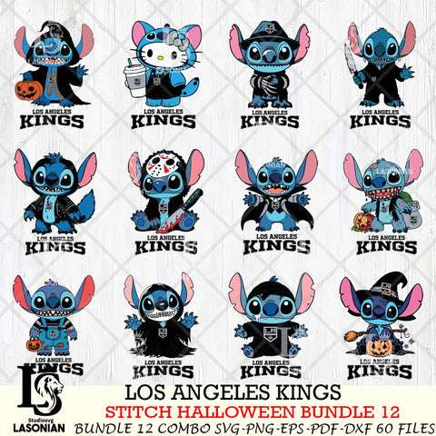 Los Angeles Kings Stitch Horror Bundle 12 SVG Svg Eps Dxf Png File,Bundle NHL svg, Digital Download, Instant Download