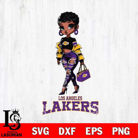 Los Angeles Lakers Beautiful Black Fan Girl