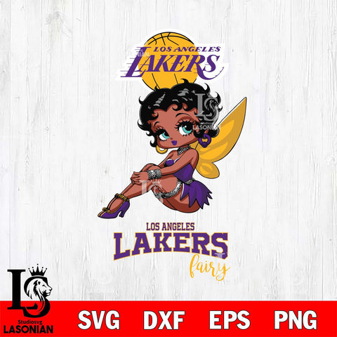 Los Angeles Lakers Beauty Black Fairy Betty Boop