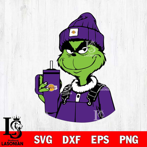 Los Angeles Lakers Boujee Grinch 2 Svg Eps Dxf Png File, Digital Download, Instant Download