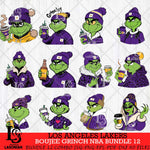 Los Angeles Lakers Boujee Grinch NBA Bundle 12 SVG Eps Dxf Png File, Digital Download, Instant Download
