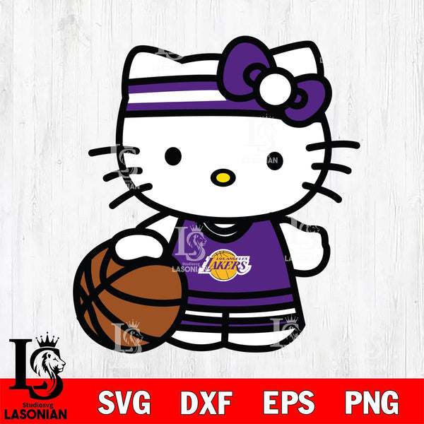 Los Angeles Lakers Hello Kitty basketball 3 – lasoniansvg