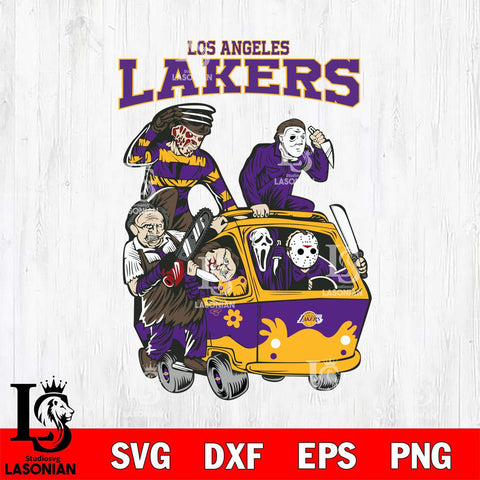 Los Angeles Lakers Jason Voorhees Horror 10 Svg Eps Dxf Png File, NBA svg, Digital Download, Instant Download