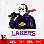 Los Angeles Lakers Jason Voorhees Horror 12 Svg Eps Dxf Png File, NBA svg, Digital Download, Instant Download