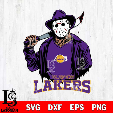 Los Angeles Lakers Jason Voorhees Horror 13 Svg Eps Dxf Png File, NBA svg, Digital Download, Instant Download