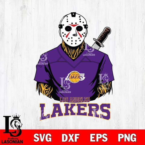 Los Angeles Lakers Jason Voorhees Horror 4 Svg Eps Dxf Png File, NBA svg, Digital Download, Instant Download