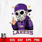 Los Angeles Lakers Jason Voorhees Horror 9 Svg Eps Dxf Png File, NBA svg, Digital Download, Instant Download