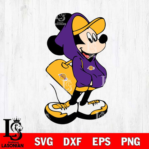 Los Angeles Lakers Mickey Svg Eps Dxf Png File, Digital Download