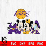 Los Angeles Lakers Mickey Minne 5 Nba Svg Eps Dxf Png File, NBA svg, Digital Download, Instant Download