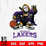 Los Angeles Lakers NBA Jason Voorhees Halloween SVG Svg Eps Dxf Png File, Digital Download, Instant Download
