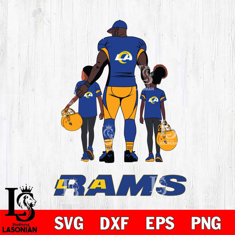 Los Angeles Rams 3 Father and son Rugby SVG DXF EPS PNG FILE,NFL SVG, Father day Digital Download,Instant Download, Silhouette