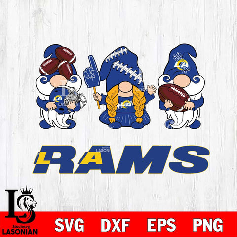Los Angeles Rams 3 Gnomes Football Svg Eps Dxf Png File, Digital Download, Instant Download