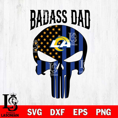 Los Angeles Rams Badass Dad Svg Eps Dxf Png File, Digital Download, Instant Download