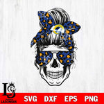 Los Angeles Rams Badass Women Skull SVG